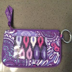 Vera Bradley Lilac Tapestry Zip ID Case